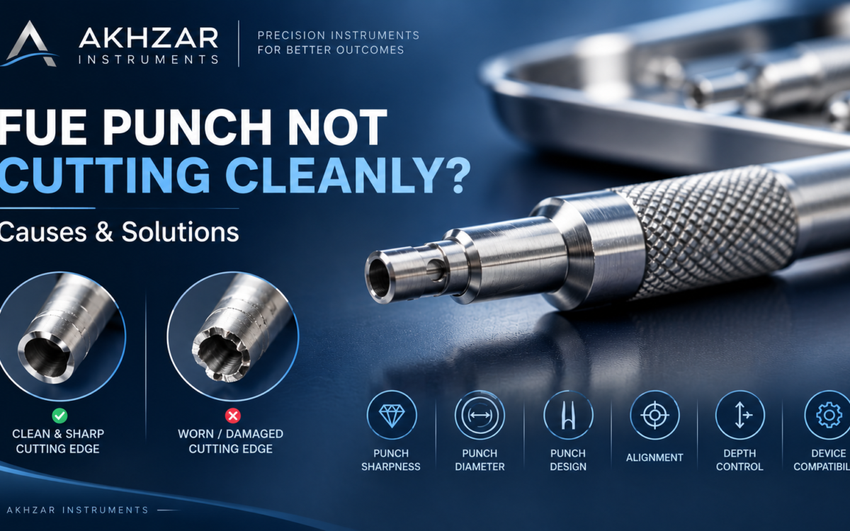 FUE punch not cutting cleanly