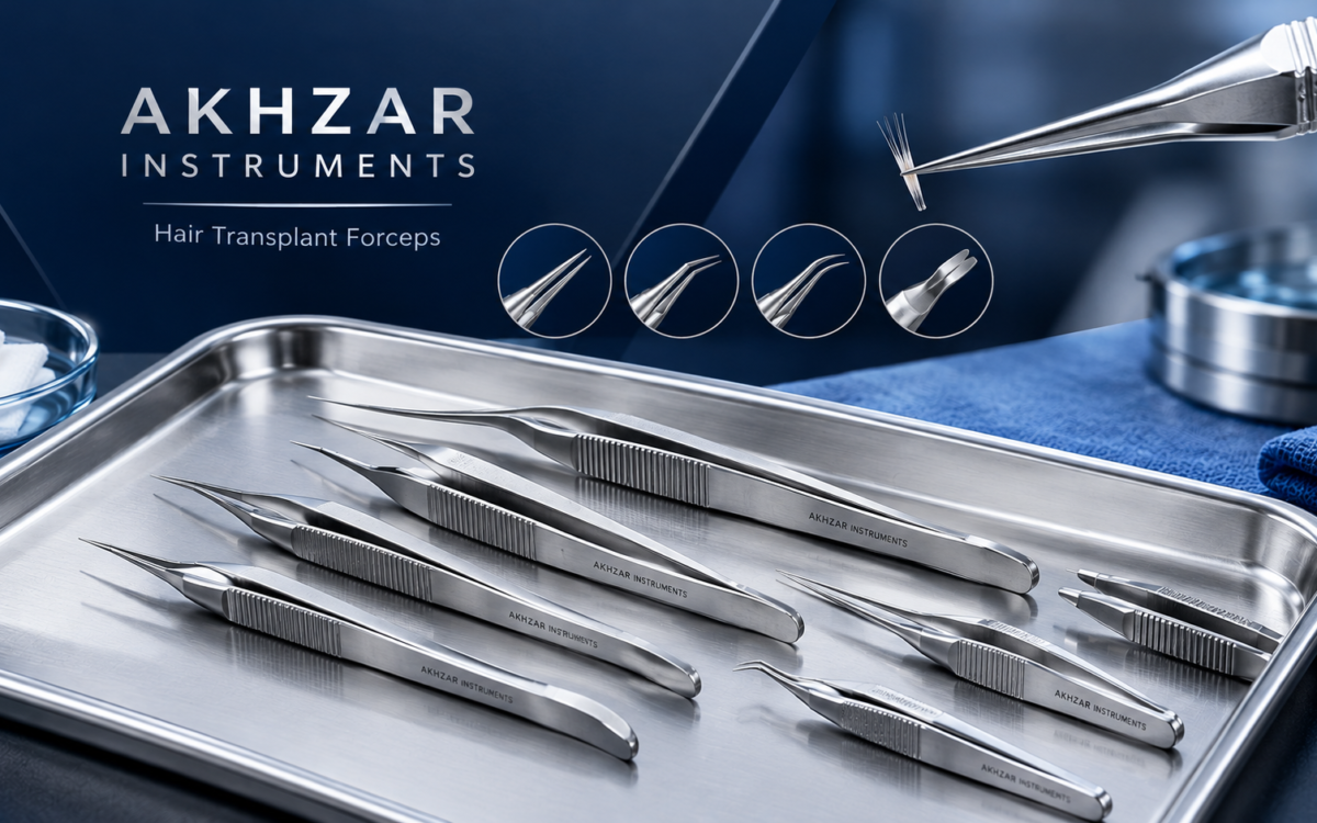 Hair transplant forceps for graft handling